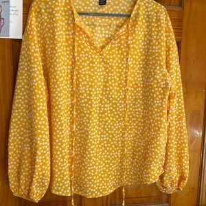 Butter cup & white long sleeve tunic